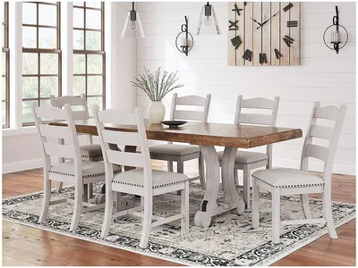 Valebeck Dining Table and 8 Chairs
