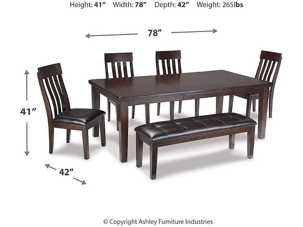 Haddigan Dining Table with 4 Chairs and Bench - image 6