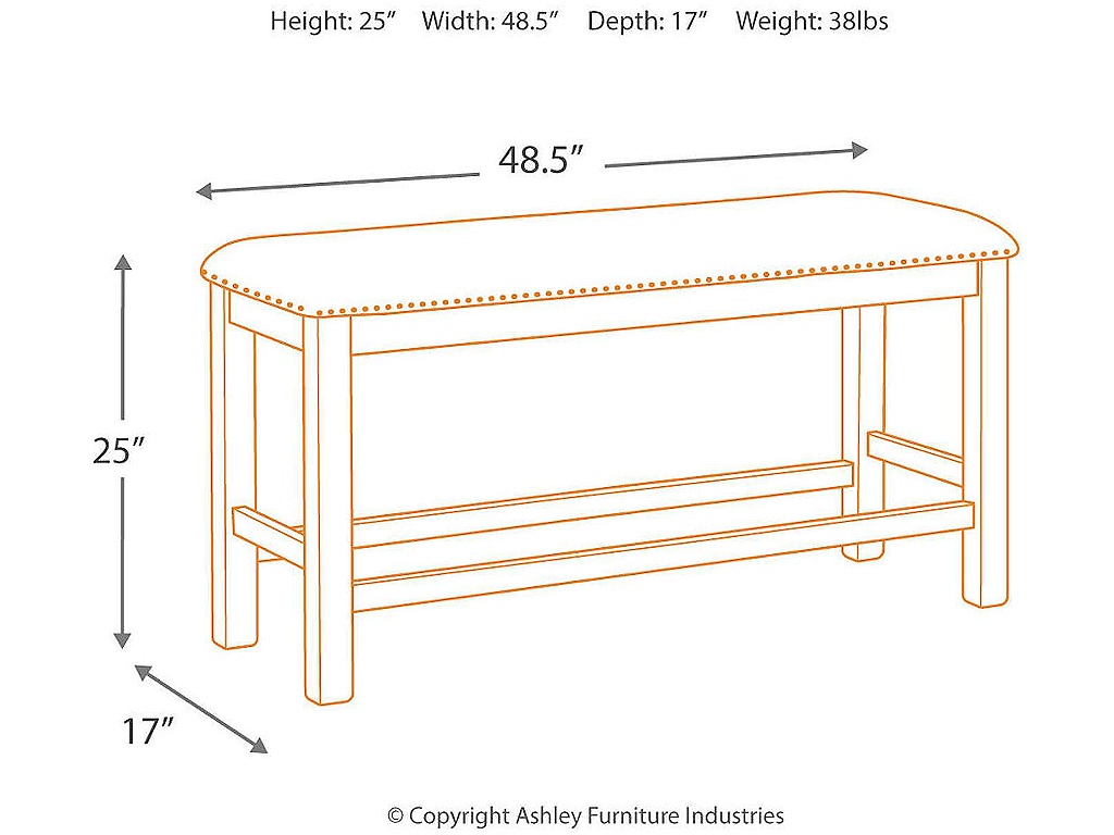 Moriville Counter Height Dining Bench - image 3