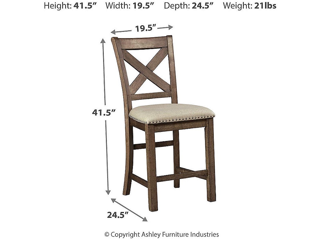 Moriville Counter Height Extension Table and 8 Barstools - image 7