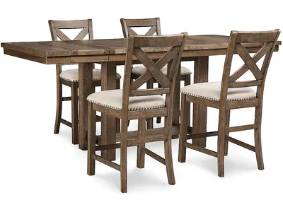 Moriville Counter Height Dining Table and 4 Barstools - Alternative View