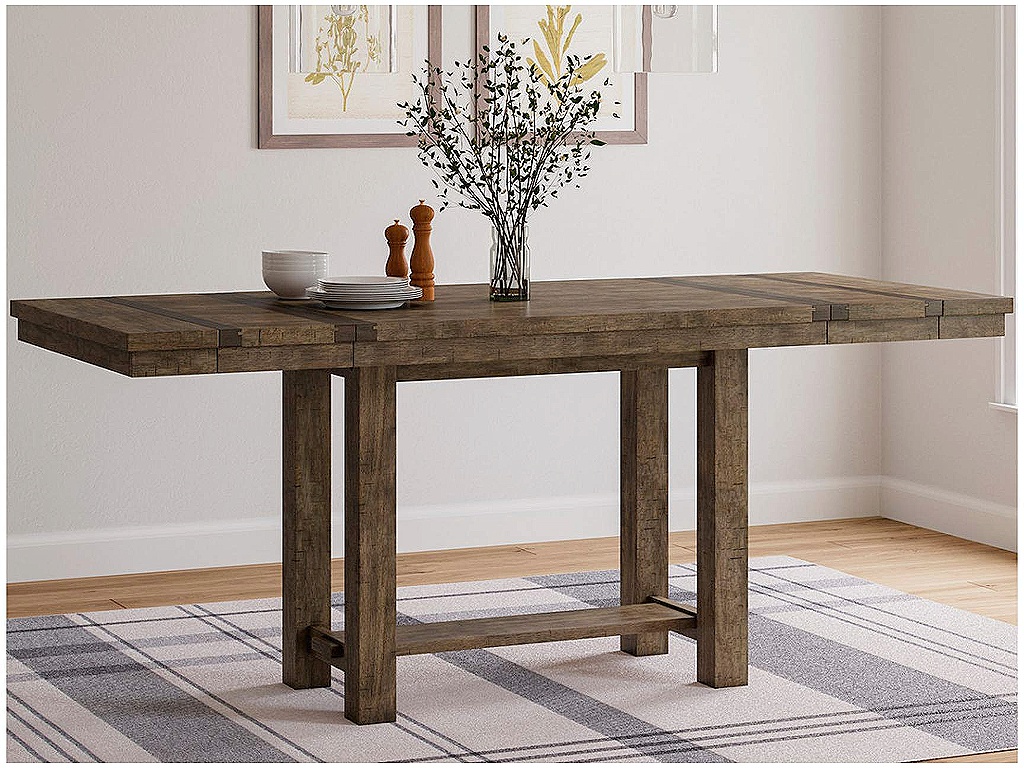 Moriville Counter Height Extension Table and 8 Barstools - image 9