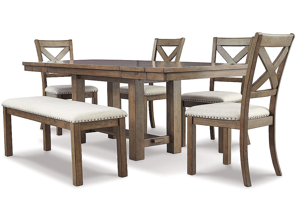 Moriville Dining Table and 4 Chairs and Bench - image 1