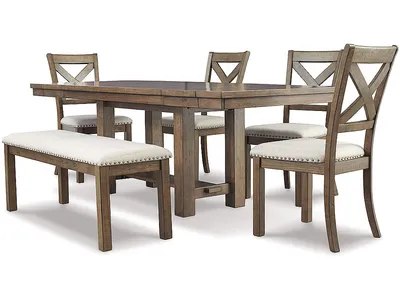 Moriville Dining Table and 4 Chairs and Bench - Alternative View