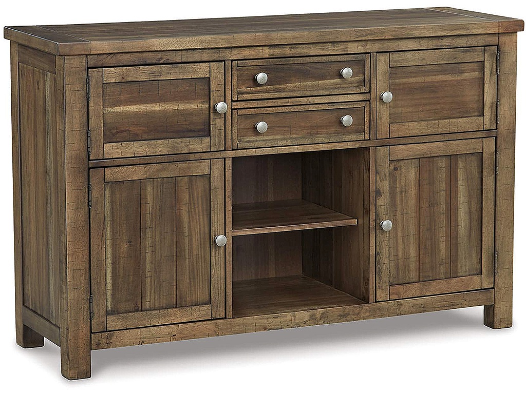 Moriville Counter Height Dining Table, 4 Barstools and Server - image 3