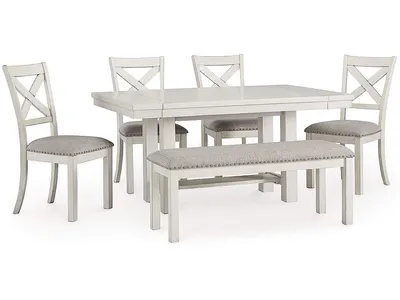 Robbinsdale Dining Table, 4 Chairs and Bench