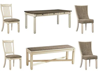 Bolanburg Dining Table, 4 Chairs and Bench