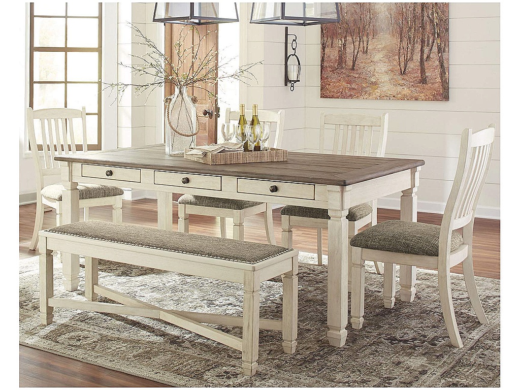 Bolanburg Dining Table with 4 Chairs and Bench - main image