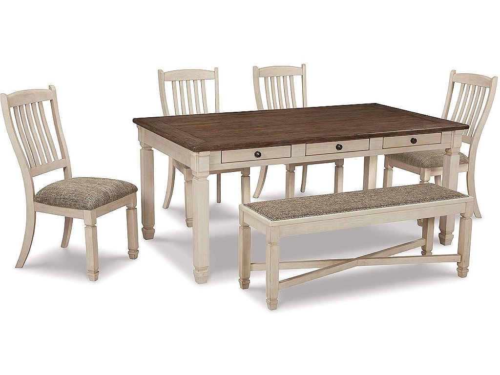 Bolanburg Dining Table with 4 Chairs and Bench - image 1