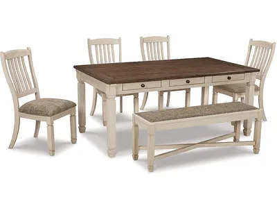 Bolanburg Dining Table with 4 Chairs and Bench - Alternative View