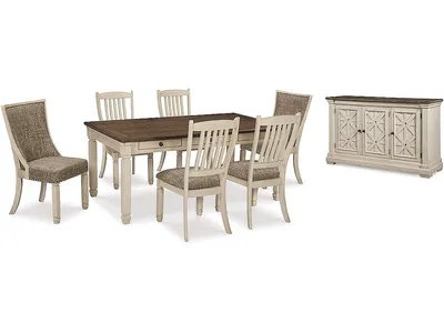 Bolanburg Dining Table and 6 Chairs with Server