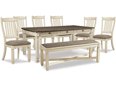 Bolanburg Dining Table, 6 Chairs, and Bench