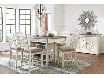 Bolanburg Counter Height Dining Table and 6 Barstools with Server
