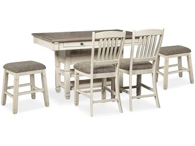 Bolanburg Counter Height Dining Table and 4 Barstools