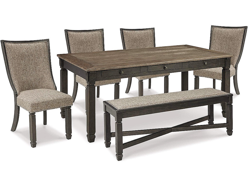 Tyler Creek Dining Table and 4 Chairs with Bench - main image