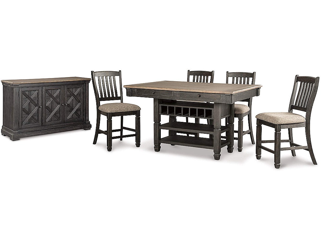 Tyler Creek Counter Height Dining Table and 4 Barstools with Server - image 1