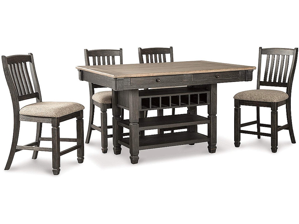 Tyler Creek Counter Height Dining Table with 4 Barstools - image 1