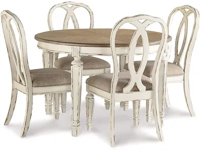 Realyn Dining Table and 4 Chairs