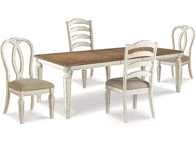 Realyn Dining Table and 4 Chairs