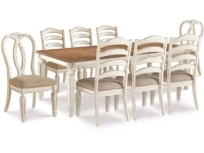 Realyn Dining Table with 8 Chairs