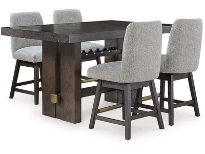 Burkhaus Counter Height Dining Table and 4 Barstools