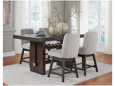Burkhaus Counter Height Dining Table and 4 Barstools