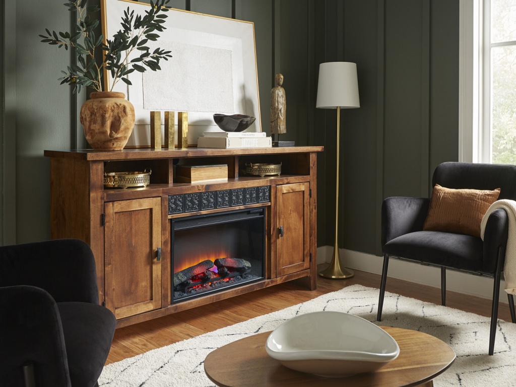 63" Fireplace Console - image 1