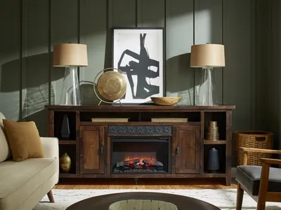 84" Fireplace Console