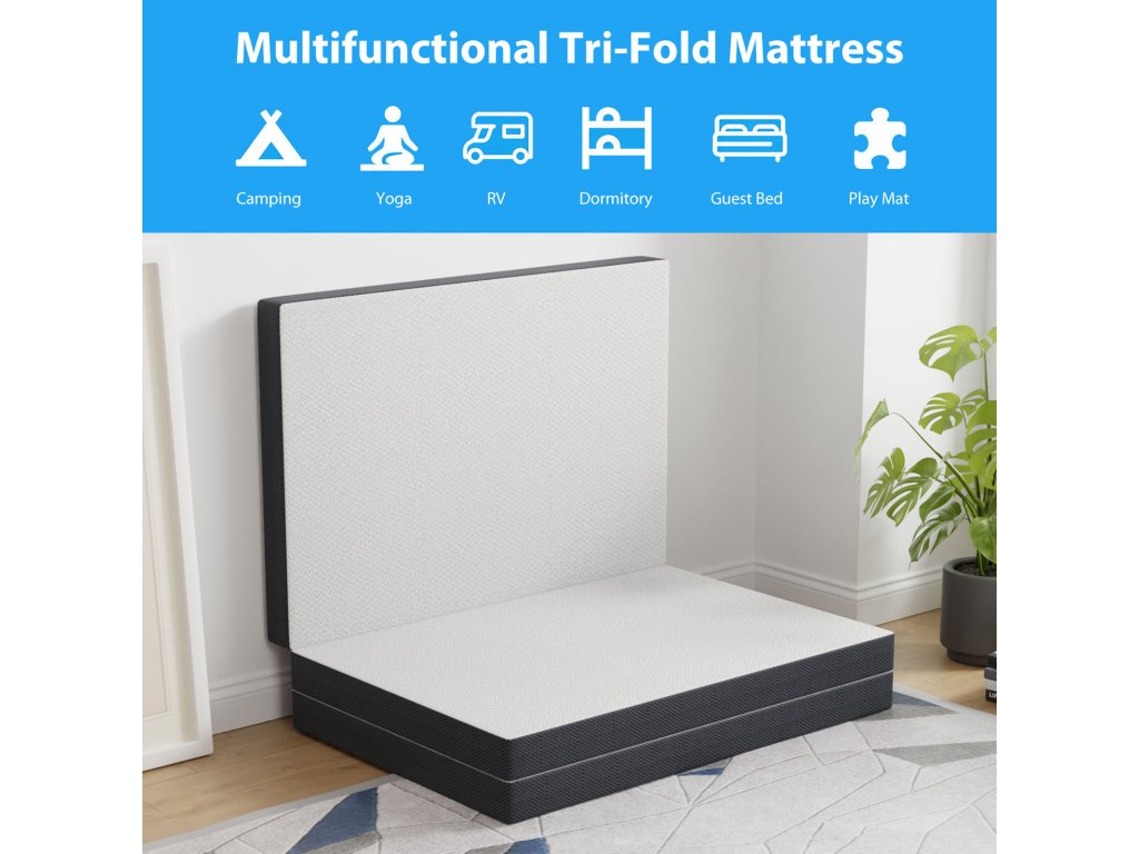 3" Twin Tri-Fold Memory Foam Topper - image 5