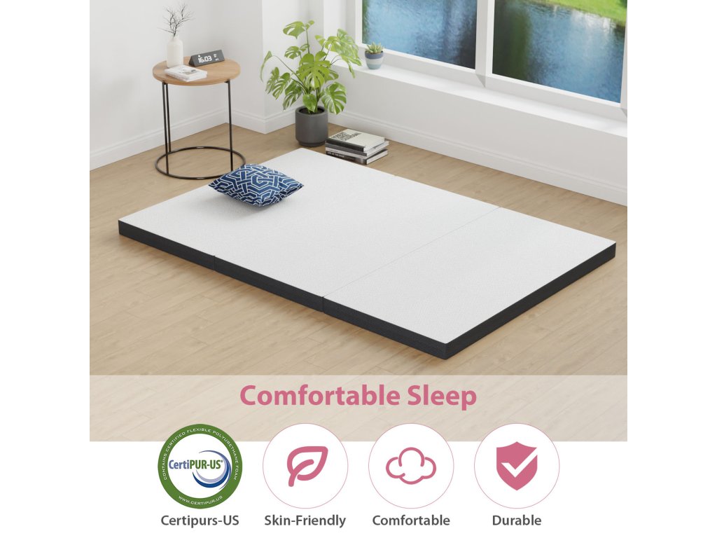 4" Full Tri-Fold Memory Foam Topper - image 2