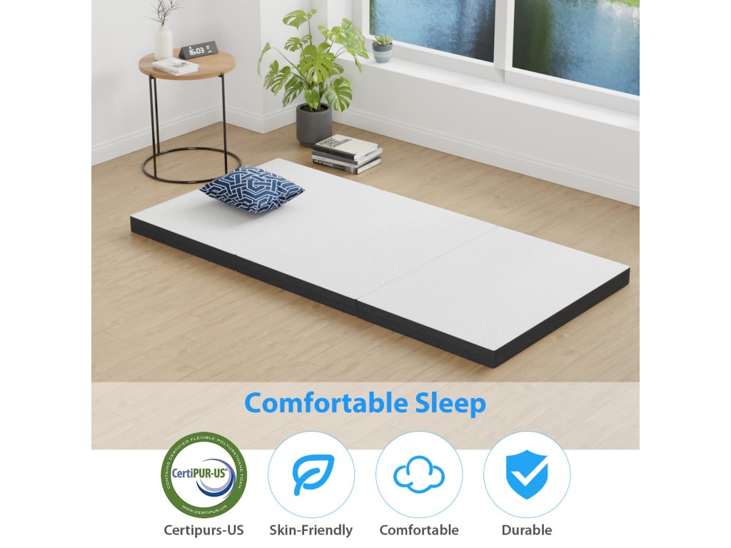 4" Twin Tri-Fold Memory Foam Topper - image 2