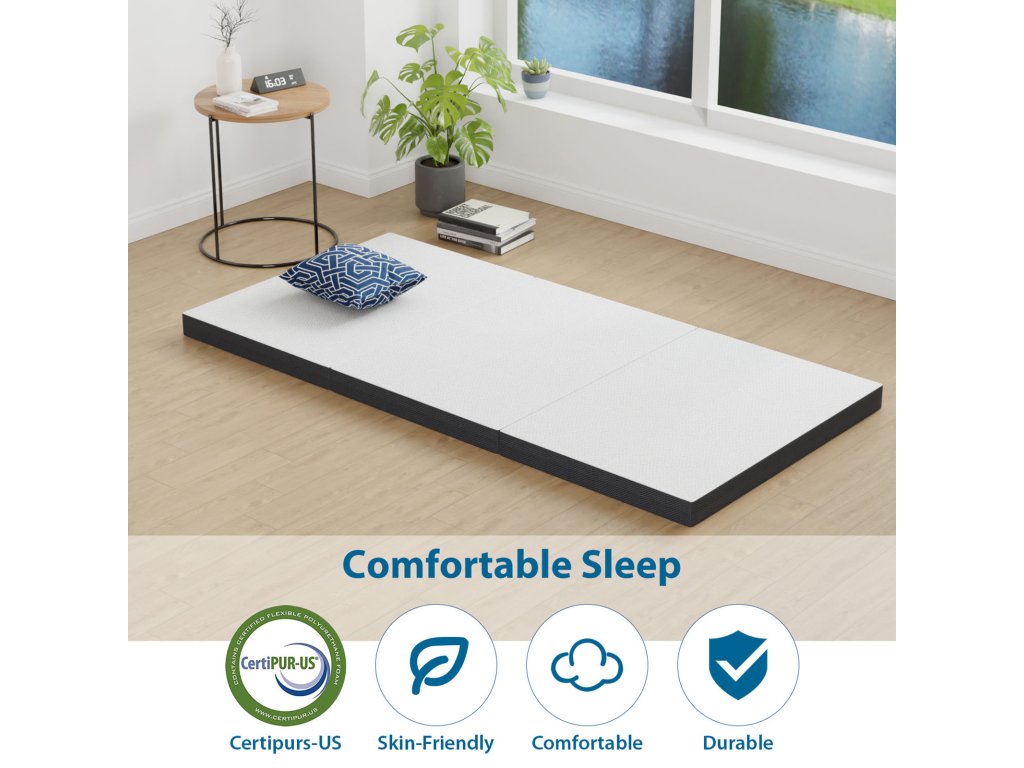 4" TXL Tri-Fold Memory Foam Topper - image 2
