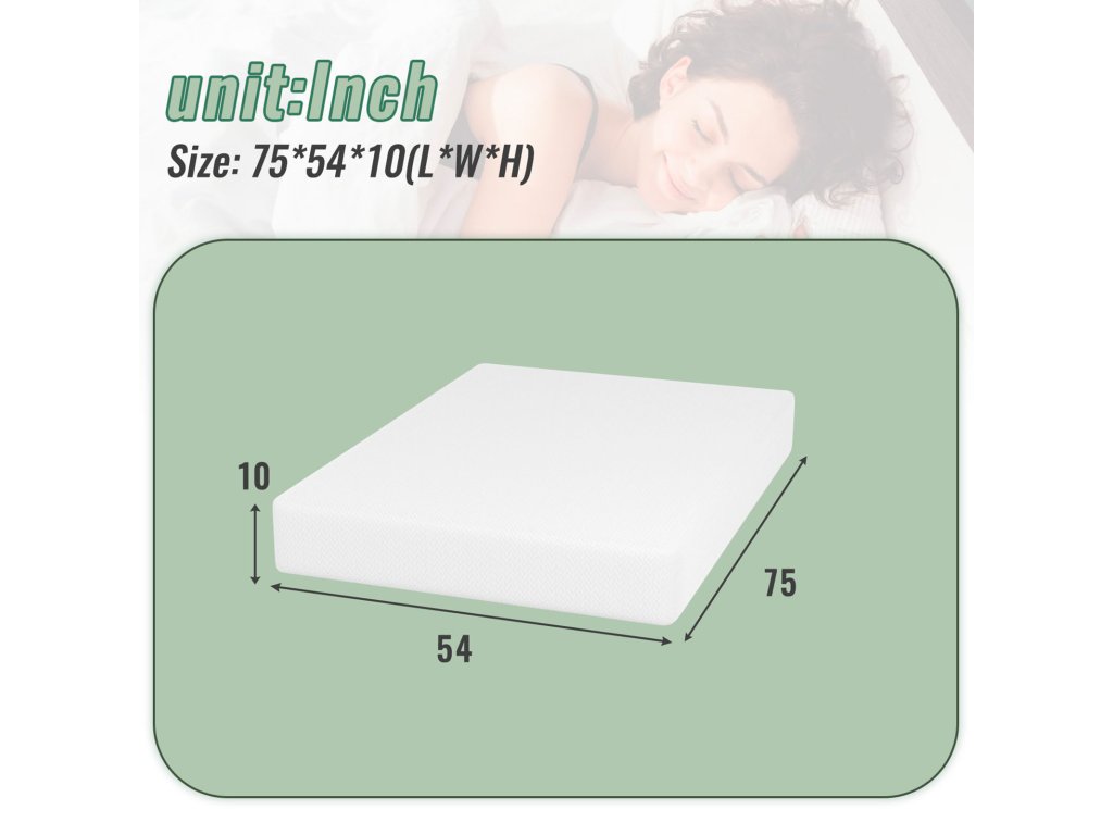 10" Full Memory Foam Wave Comfort (Roll-In-A-Box) - image 2