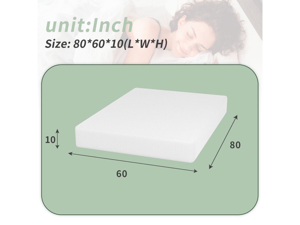 10" Queen Memory Foam Wave Comfort (Roll-In-A-Box) - image 2