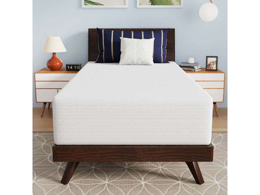 12" Twin Bamboo Charcoal Infused Memory Foam - image 1