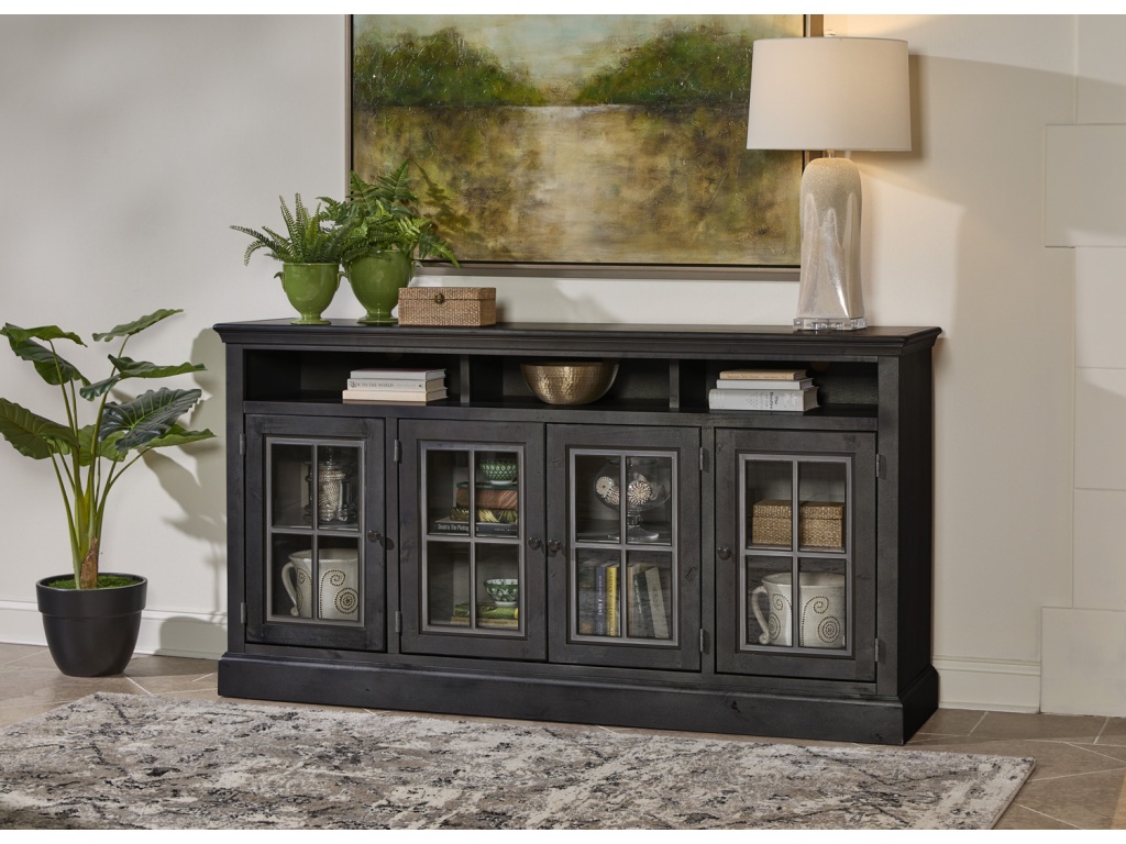 73" Highboy Console W/ 4 Doors - image 2