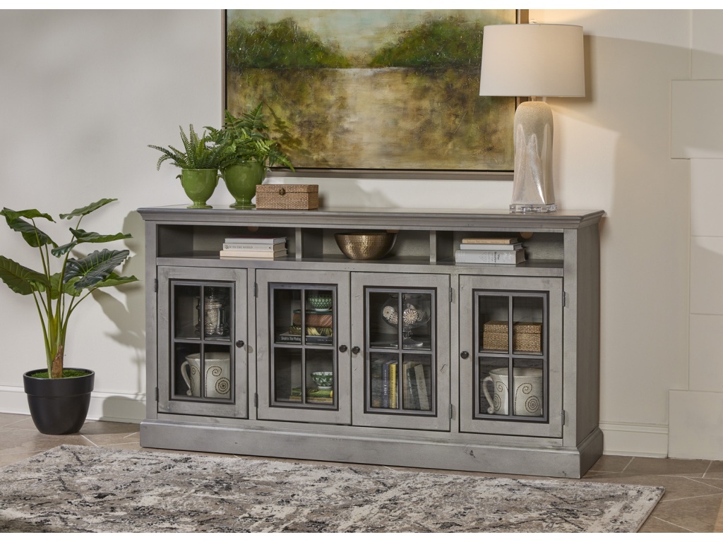 73" Highboy Console W/ 4 Doors - image 3