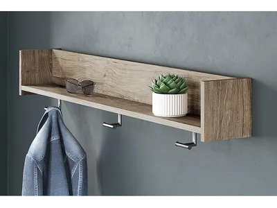 Oliah Wall Mounted Coat Rack with Shelf