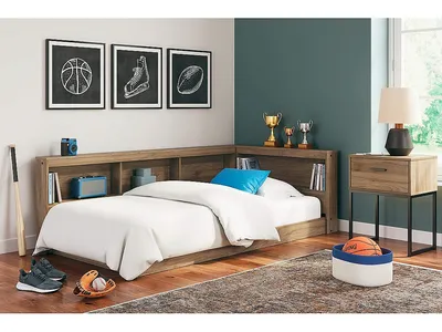 Deanlow Twin Bookcase Storage Bed