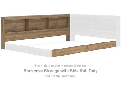 Deanlow Bookcase Storage with Side Rail