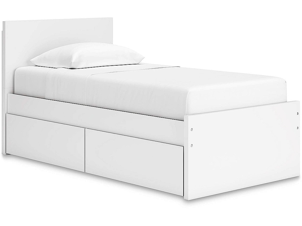 Onita Twin Panel Platform Bed with 1 Side Storage - main image