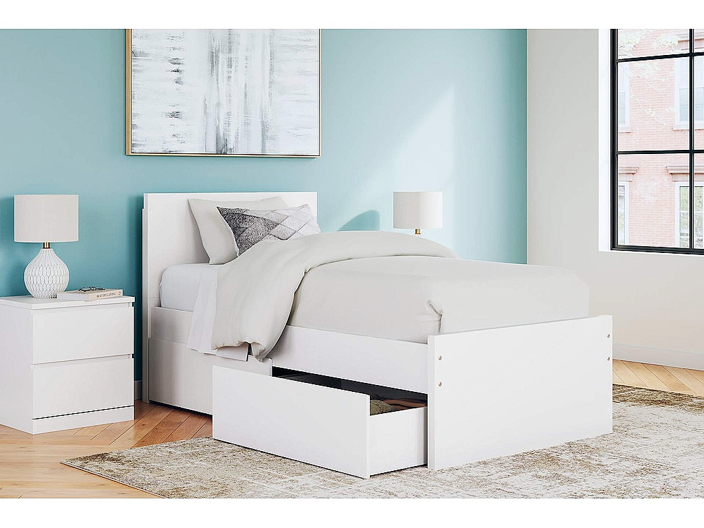 Onita Twin Panel Platform Bed with 1 Side Storage - image 9