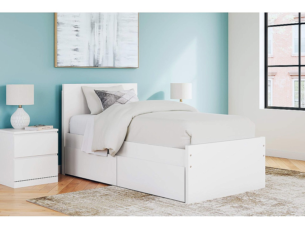 Onita Twin Panel Platform Bed with 1 Side Storage - image 1
