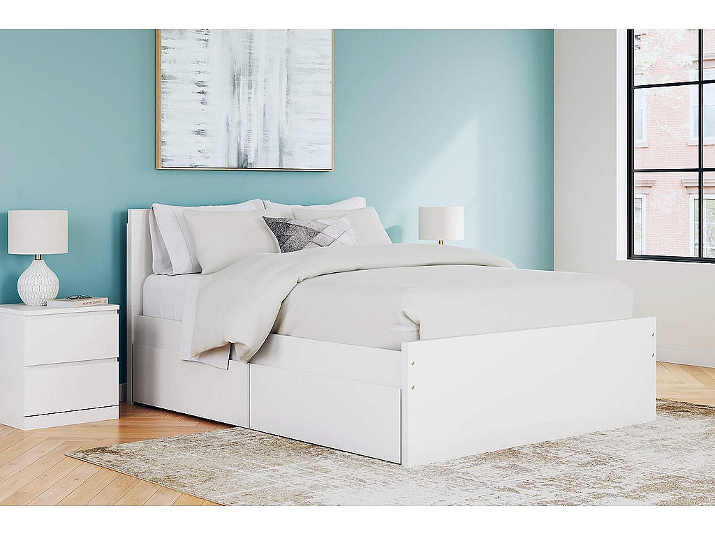 Onita Queen Panel Platform Bed with 2 Side Storage - image 1