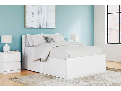 Onita Full Panel Platform Bed with 2 Side Storage - Alternative View