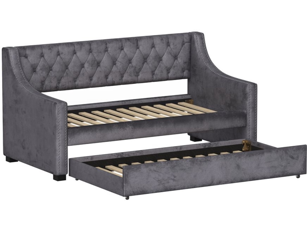 Complete Daybed W /  Trundle - Charcoal - image 10