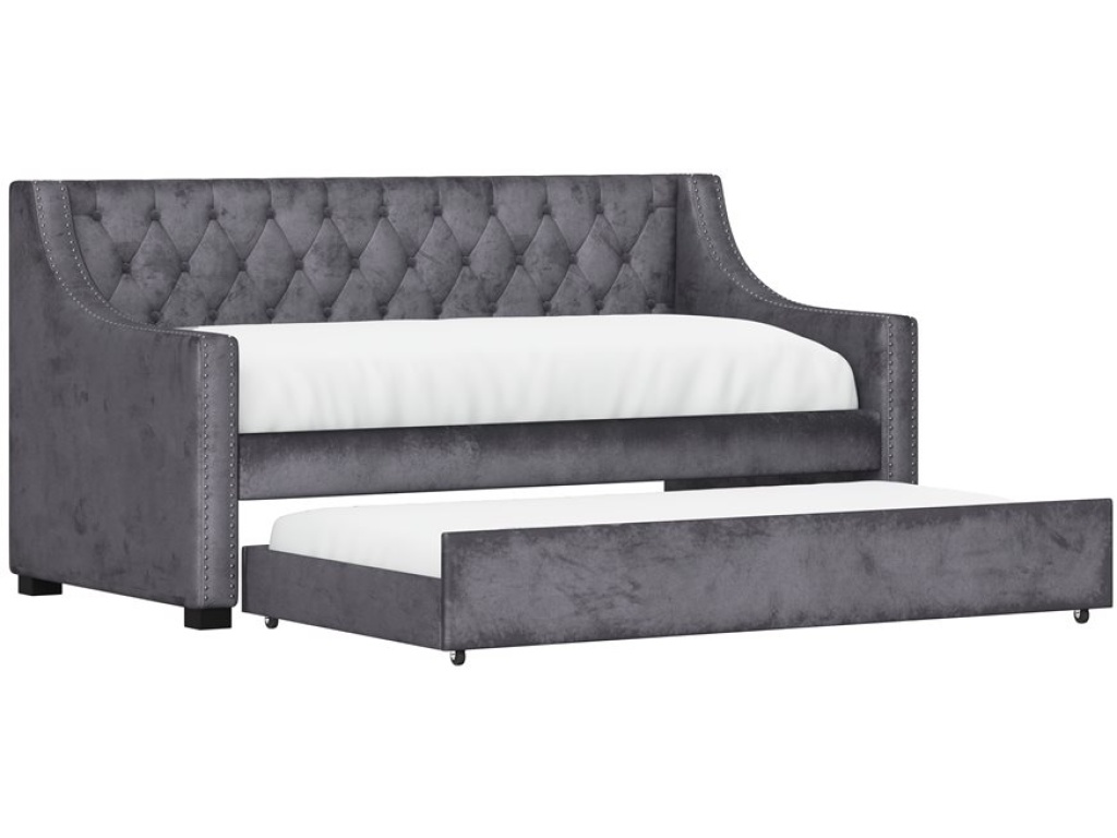 Complete Daybed W /  Trundle - Charcoal - image 1