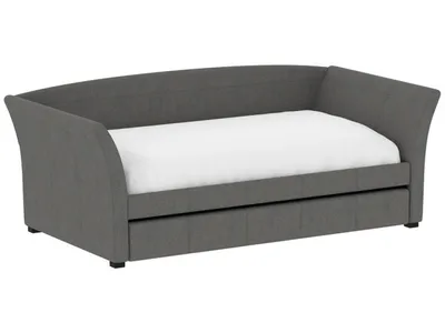 Complete Day Bed W /  Trundle - Light Gray
