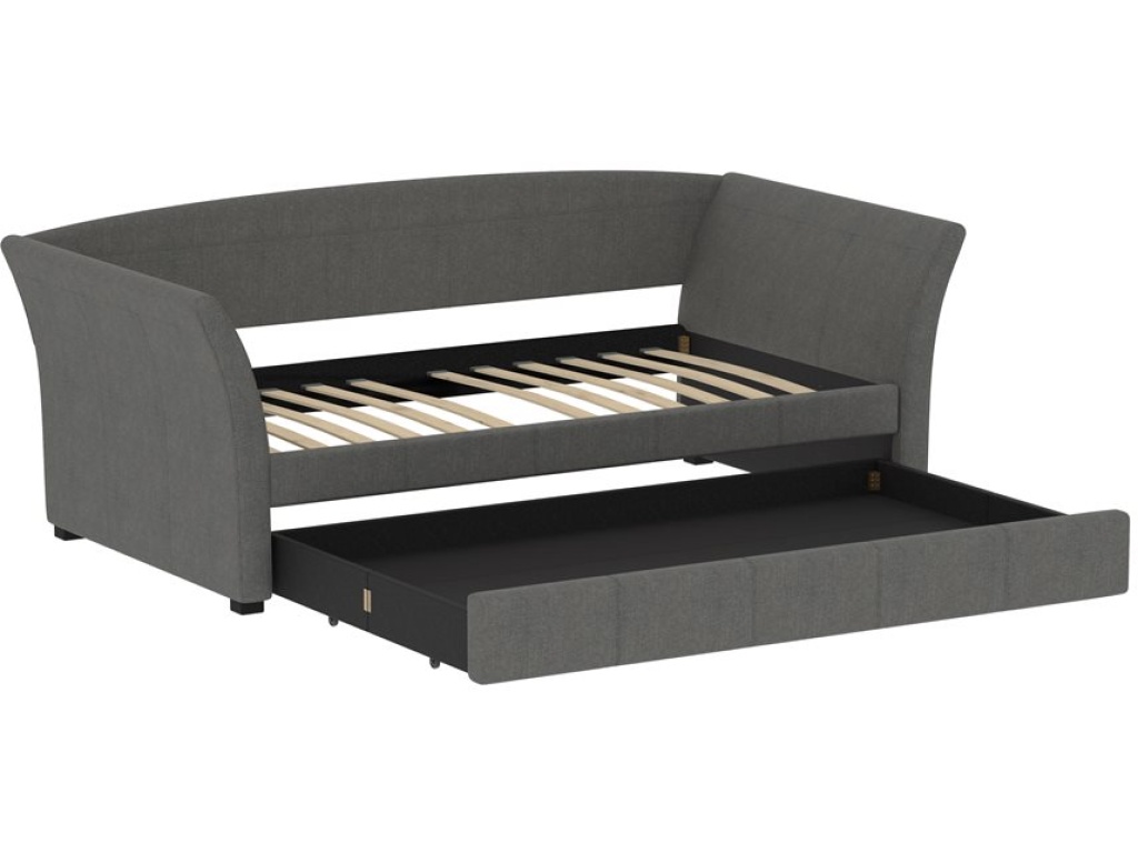Complete Day Bed W /  Trundle - Light Gray - image 2