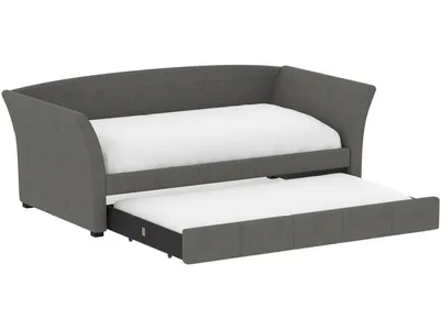 Complete Day Bed W /  Trundle - Light Gray